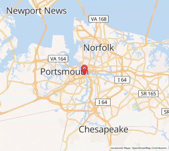 Map of Portsmouth, Virginia