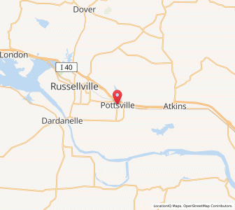Map of Pottsville, Arkansas