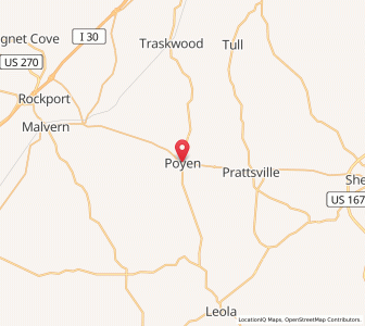 Map of Poyen, Arkansas
