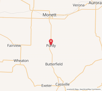 Map of Purdy, Missouri