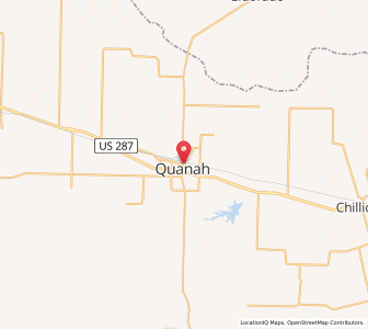 Map of Quanah, Texas