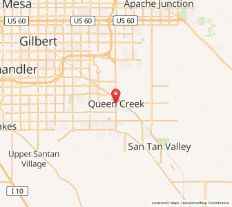 Map of Queen Creek, Arizona