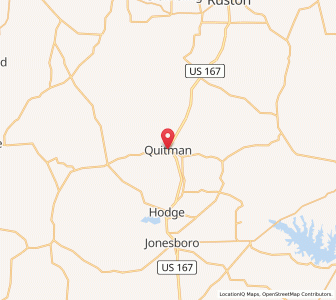 Map of Quitman, Louisiana
