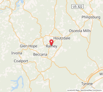 Map of Ramey, Pennsylvania