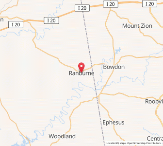Map of Ranburne, Alabama