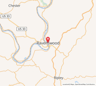 Map of Ravenswood, West Virginia