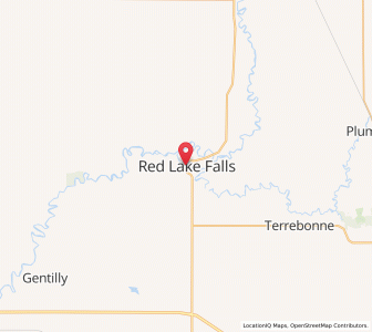 Map of Red Lake Falls, Minnesota