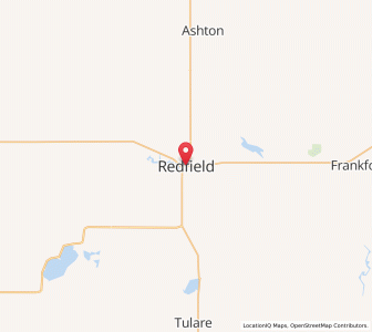 Map of Redfield, South Dakota