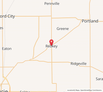Map of Redkey, Indiana