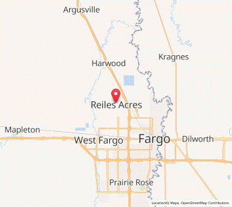 Map of Reile's Acres, North Dakota