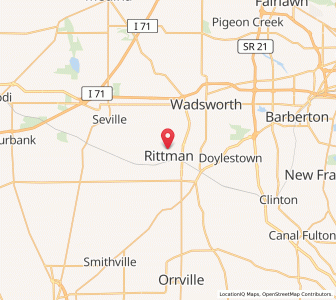 Map of Rittman, Ohio