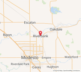 Map of Riverbank, California