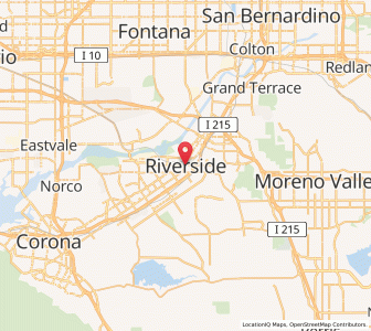 Map of Riverside, California