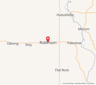 Map of Robinson, Illinois