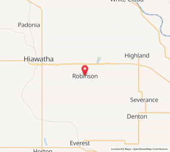 Map of Robinson, Kansas