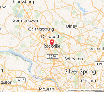 Map of Rockville, Maryland