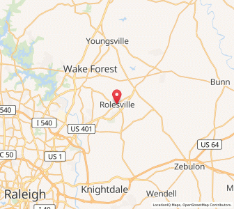 Map of Rolesville, North Carolina