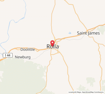 Map of Rolla, Missouri