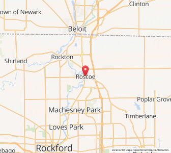 Map of Roscoe, Illinois