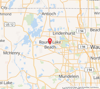 Map of Round Lake Beach, Illinois