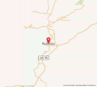 Map of Ruidoso, New Mexico