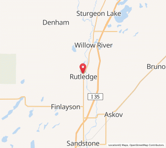 Map of Rutledge, Minnesota