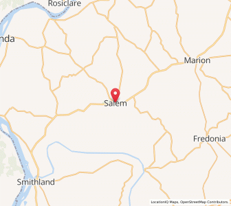Map of Salem, Kentucky