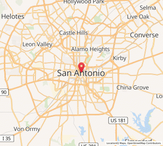 Map of San Antonio, Texas