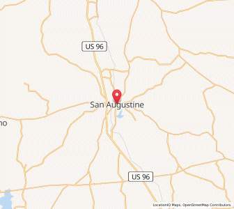 Map of San Augustine, Texas