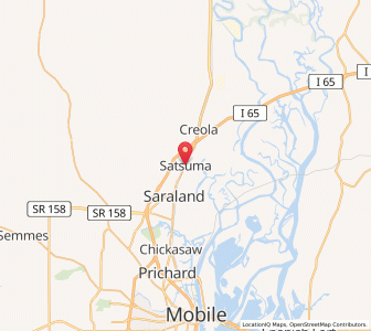 Map of Satsuma, Alabama