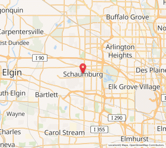Map of Schaumburg, Illinois