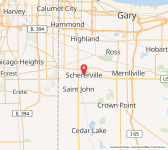Map of Schererville, Indiana