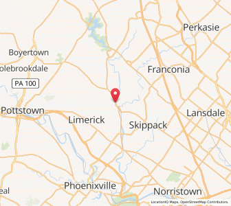 Map of Schwenksville, Pennsylvania
