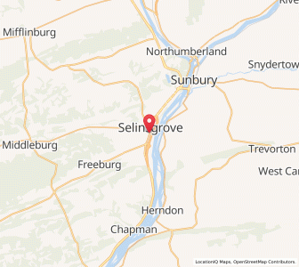 Map of Selinsgrove, Pennsylvania