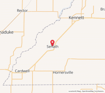 Map of Senath, Missouri