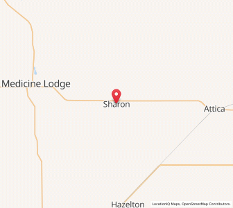Map of Sharon, Kansas