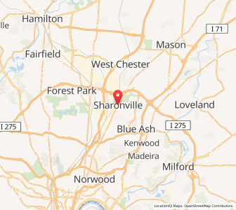 Map of Sharonville, Ohio