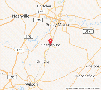 Map of Sharpsburg, North Carolina
