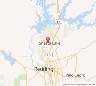 Map of Shasta Lake, California