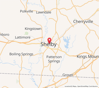 Map of Shelby, North Carolina