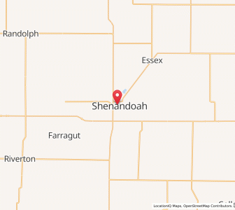 Map of Shenandoah, Iowa