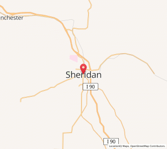 Map of Sheridan, Wyoming