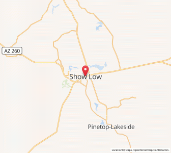 Map of Show Low, Arizona