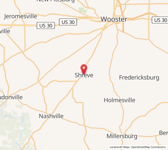 Map of Shreve, Ohio