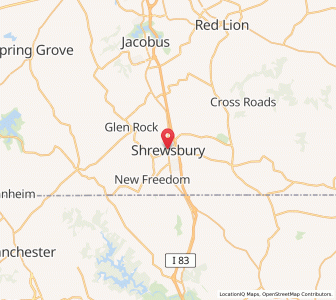 Map of Shrewsbury, Pennsylvania