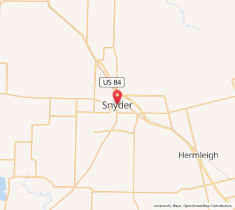 Map of Snyder, Texas