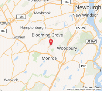 Map of South Blooming Grove, New York