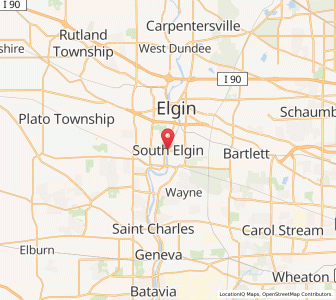 Map of South Elgin, Illinois