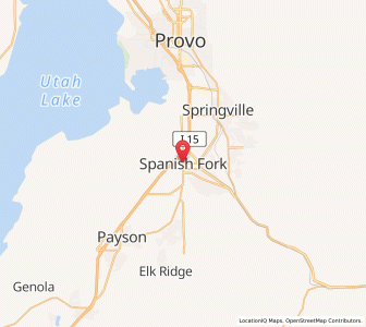 Map of Spanish Fork, Utah