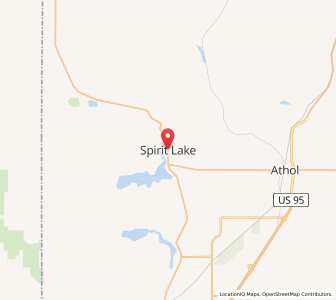 Map of Spirit Lake, Idaho